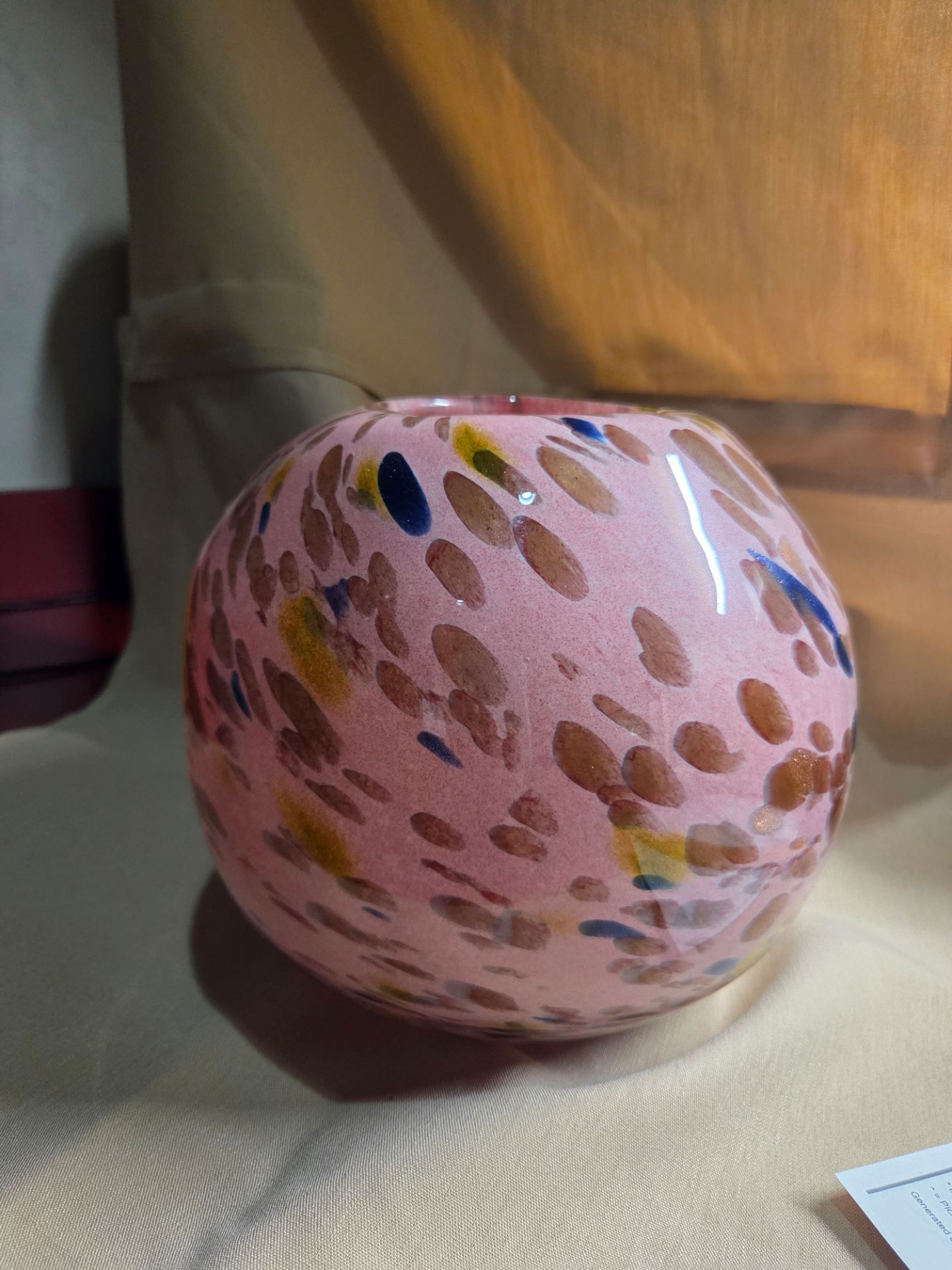 Hand-Blown Studio Art Glass Vase Pick with Specals