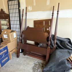 Twin Poster Bed Frame ( No Mattresses)