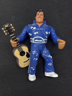 Vintage 1991 WWF Hasbro Honky Tonk Man Action Figure with Guitar