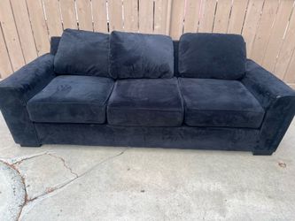 Free black suede sofa