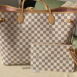 Louis Vuitton Neverfull GM Damier Azur w/ Pouch (Like New)