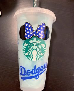 Dodgers personalized reusable Starbucks venti cup