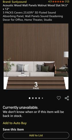 Sunlysound Acoustic Wood Wall Panels 3-Pack