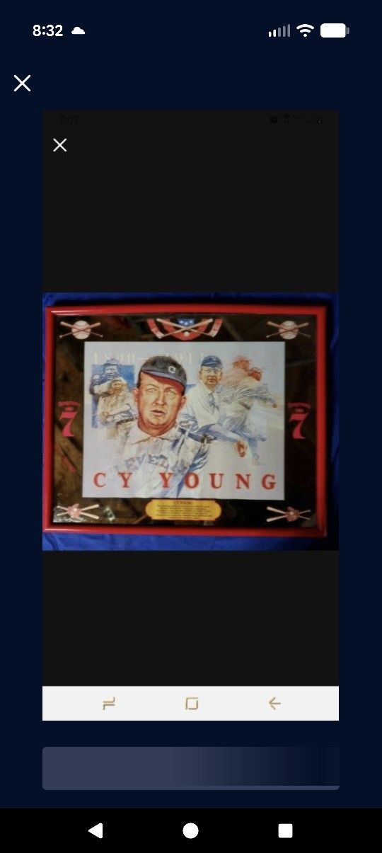Baseball Legend Cy Young Bar Mirror