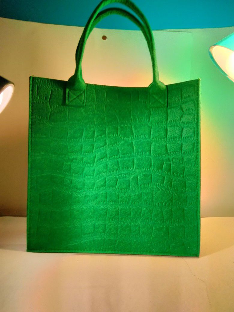 Women's Wool Large Handbag/Tote Green 
