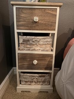 TWO 4 Drawer/basket Upright Storage/bedside/bathroom
