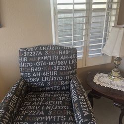 Script Black Letter/ Number Chair