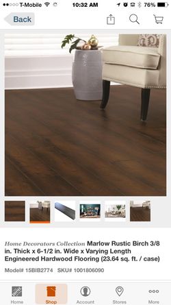 Marlow Rustic Birch Harwood