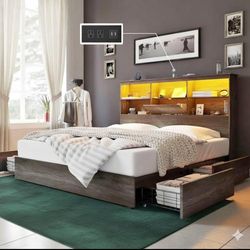 Brand new Queen bed frame with 1 year warranty.