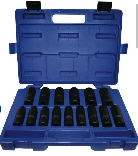 Cornwell Tools 15pc. Metric Deep Power Socket Set 1/2" Dr..