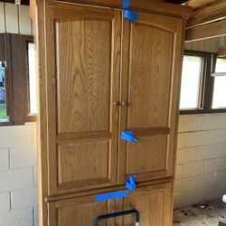 Oak Cabinet Or Armoire 50$ Obo