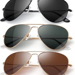 Classic Aviator Sunglasses for Men Womens Driving Polarized Sunglasses