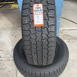 (2) Used 255 70 17 Copper Tires