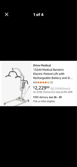 Drive bariatric medical lift electric
