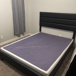 Queen Bed Frame and Mattress