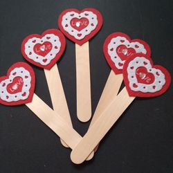 Valentine Stick Puppet-Set Of 5-Teacher Supplies