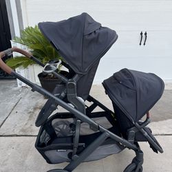 Excellent uppababy vista black double stroller and uppa baby mesa v2
