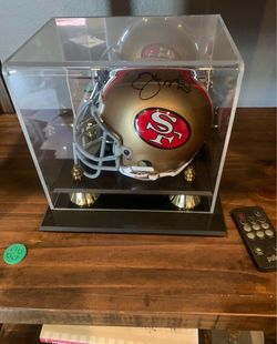 Joe Montana autographed mini helmet
