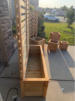 5ft  planter with 6 ft trellis
