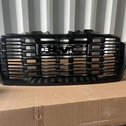 For 24-26’ GMC Sierra 2(contact info removed) HD Front Grill Denali Style Gloss Black 