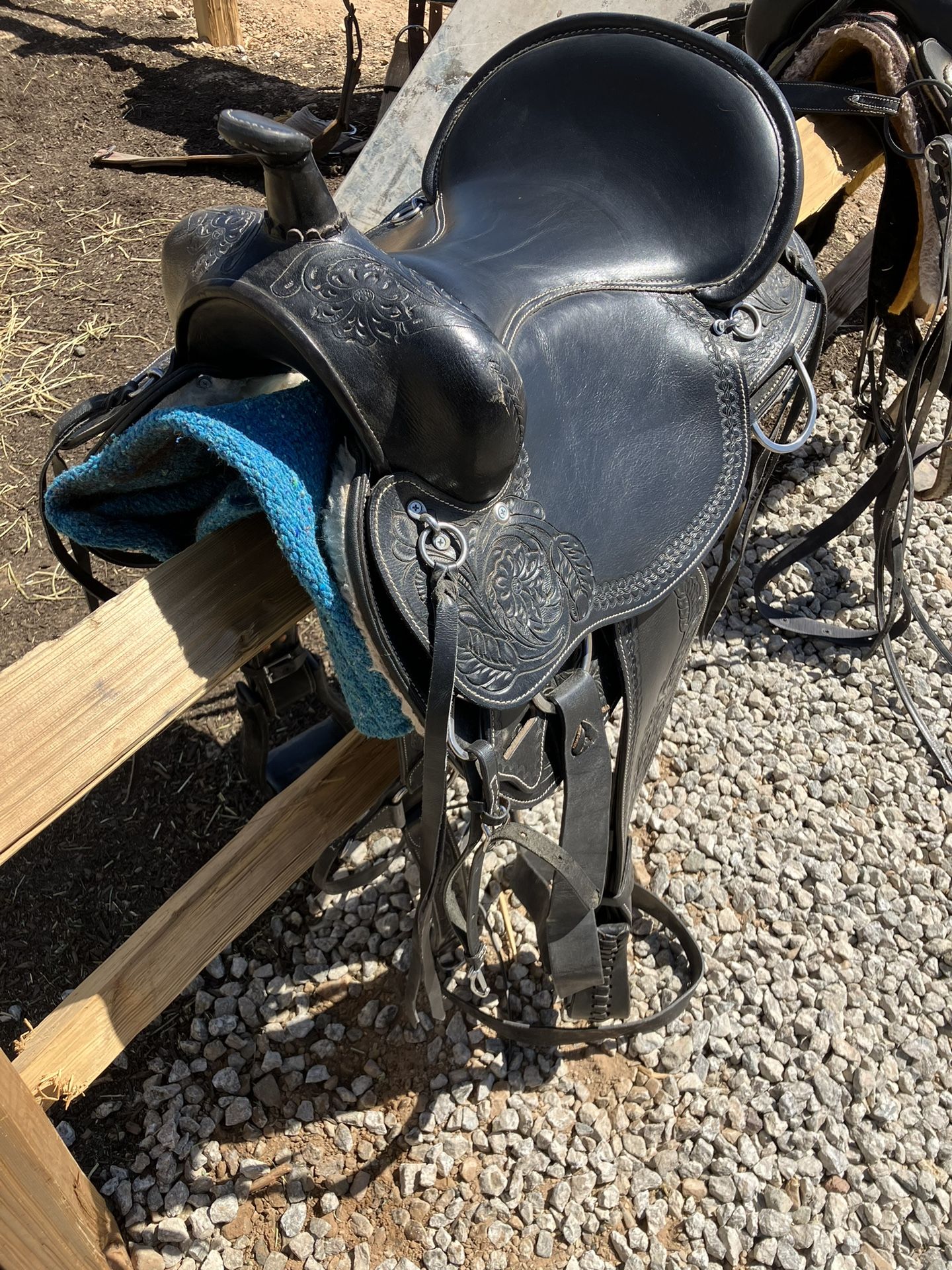 Black Leather Saddle 