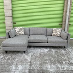 *Free Delivery* Large Gray Modern Sectional Couch Sofa