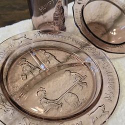 Purple Amethyst Childrens 3pc Dish Set