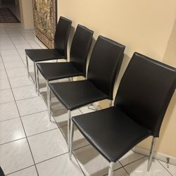 Modani Modern Black Dining Chairs 4