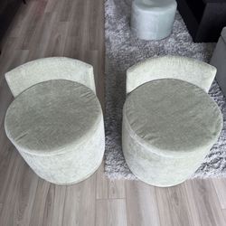 2 Sage Green Ottomans For Sale!! 