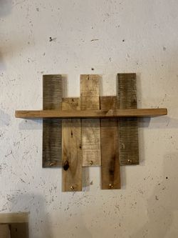 Hand Crafted Key Holder With Shelf