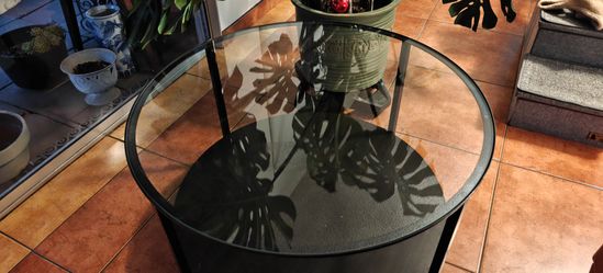 Glass top coffee table