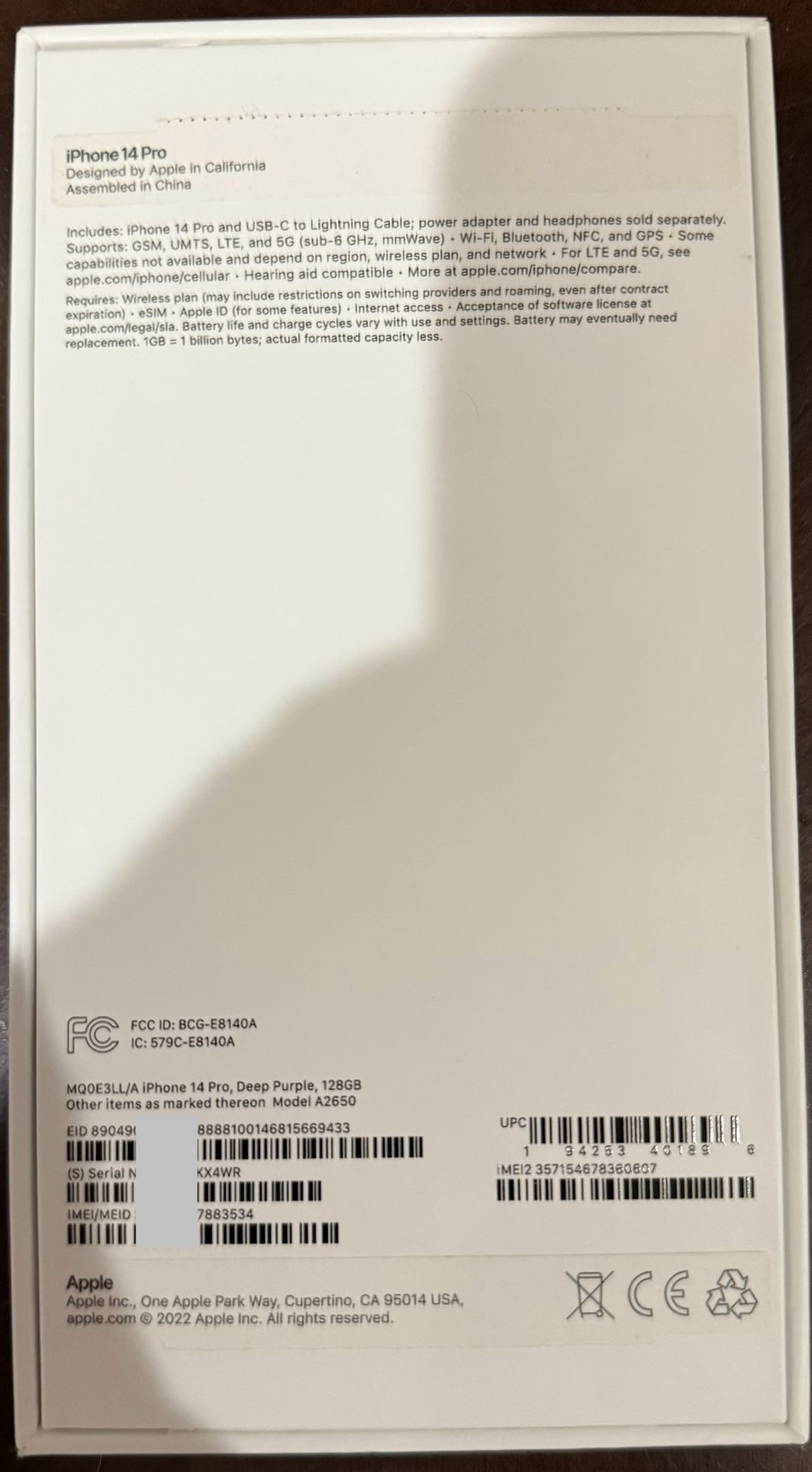 Unlocked iPhone 14 Pro (788353 4) – Like new