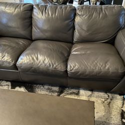 FREE! Leather Sofa And Loveseat. 