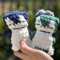 Pokémon Mosslax And Snorlax Set Handmade 🧶 Crochet 🧶 Plushies 