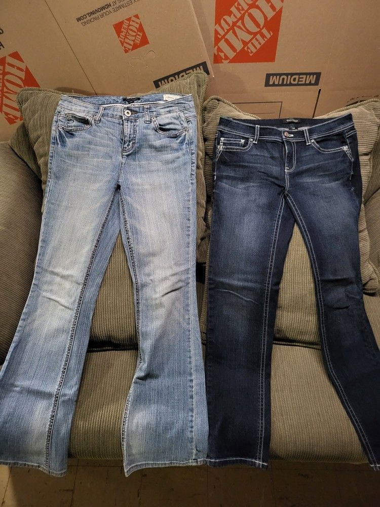 2 Pairs Of Size 4 Jeans Tommy Hilfiger & White House Black Market Noir