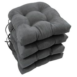 16” U-shaped Indoor/Outdoor Microsuede Set Of 4 Chair Cushions