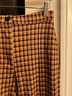 Orange Plaid Trousers 