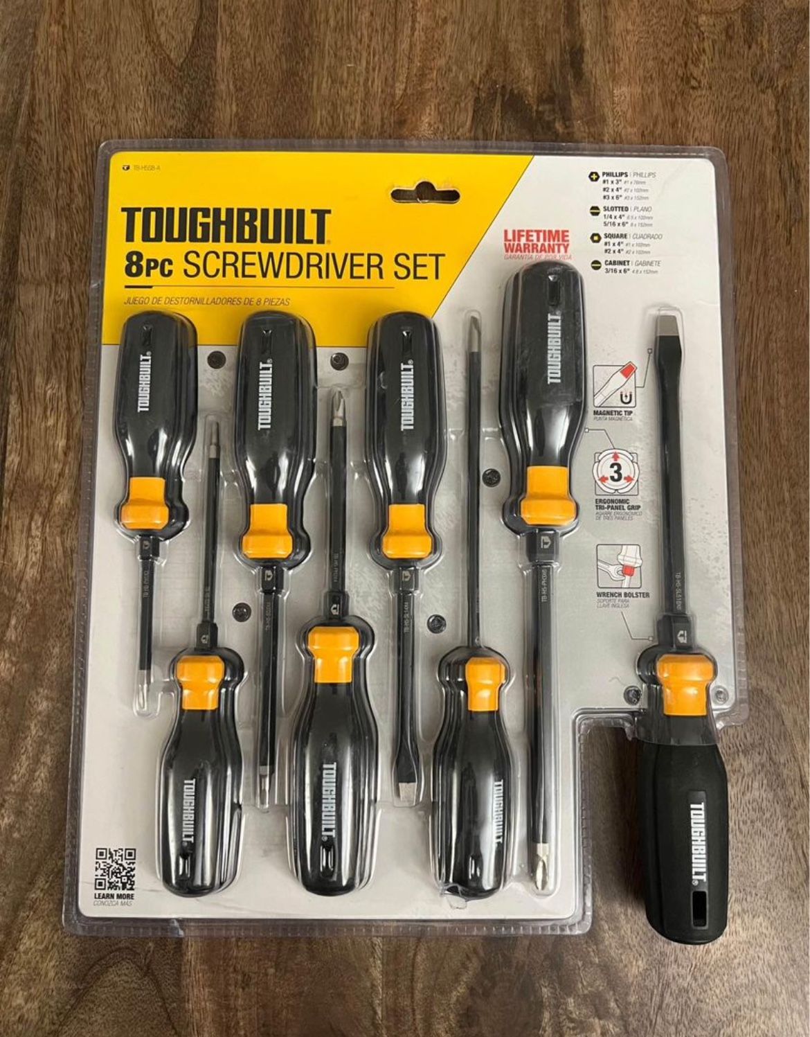 Toughbuilt 8 Piece Screwdriver Set - NEW