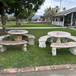 Concrete Patio Tables And Benches