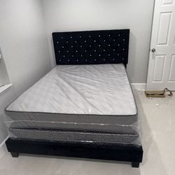 Queen Size Bed Frame New In The Box With Mattress All New Furniture Free Delivery Free Installation 