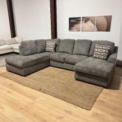 Gray Sectional with Double Chaise  🚛 Delivery Available