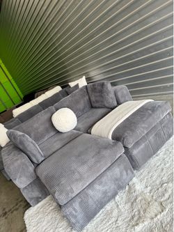 Modular corduroy 4pc sofa couch (DELIVERY AVAILABLE)