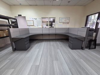 Ethospace Bullpen ANY Size @46”T Graphite Trim & Dark Grey Surfaces
