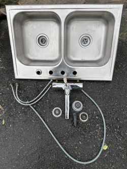 Stainless Steel Sink And Faucet