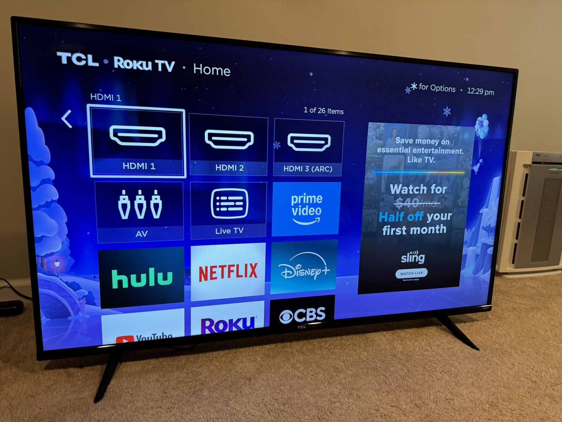 55” TCL Roku tv