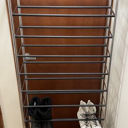 Metal Shoes Rack, Black,  64.5"H, 6 "D, 26.5"W