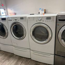 LG front load washer and dryer set electric with warranty