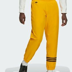 Adidas Men's Original C TP Trifold Collegiate Gold Training Pants- Medium 