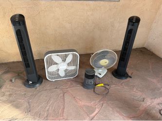 Fans (set of 4) and 1 Heater