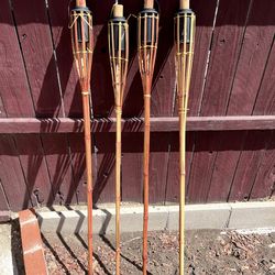 4 Tiki Torches and Torch Fuel